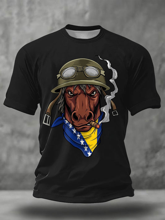 Herren-T-Shirt mit Bosnien-Sportmotiv und Aufdruck