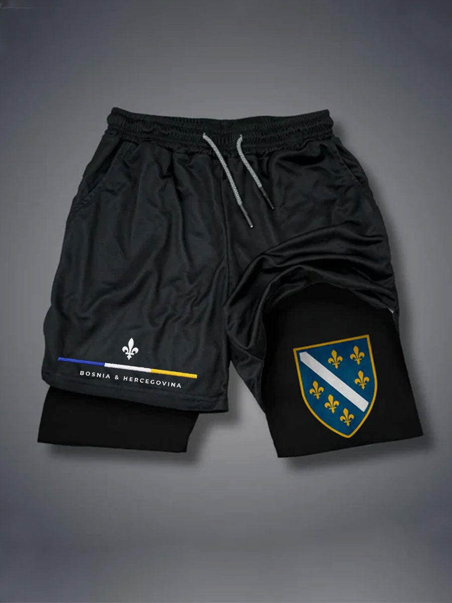 Herren-Shorts mit Bosnien-Sportmotiv und Aufdruck