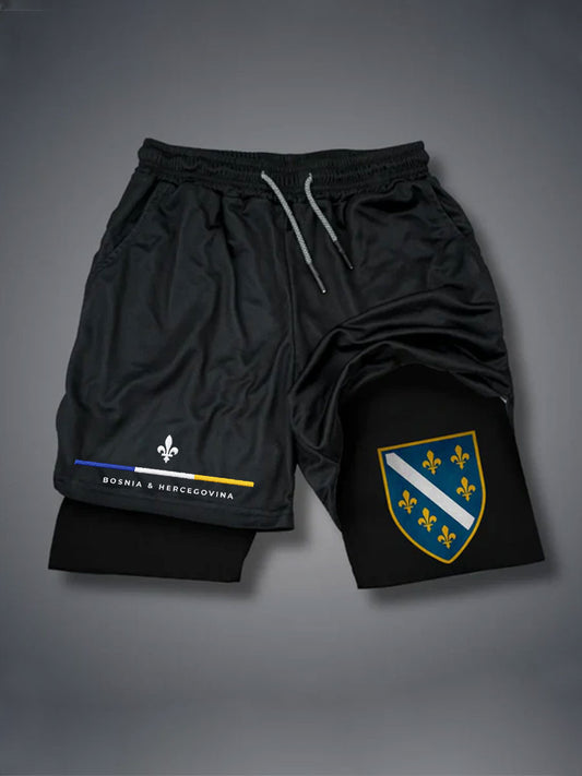 Herren-Shorts mit Bosnien-Sportmotiv und Aufdruck