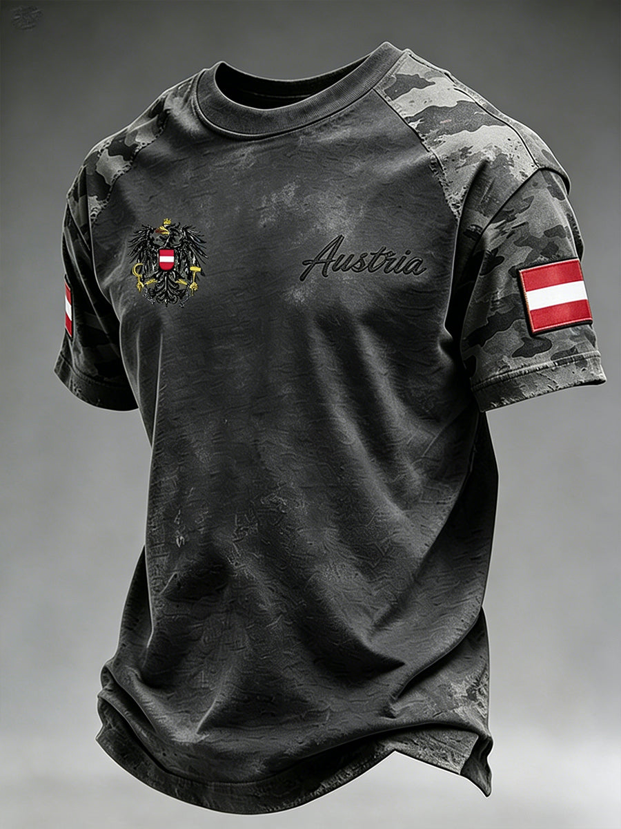 Herren-T-Shirt mit verzweifelter Tarndruck