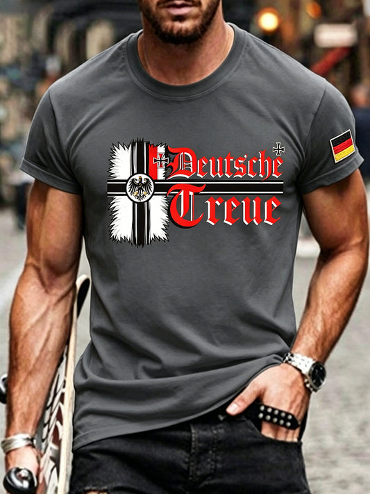 Herren-Used-T-Shirt mit deutschem Motivdruck