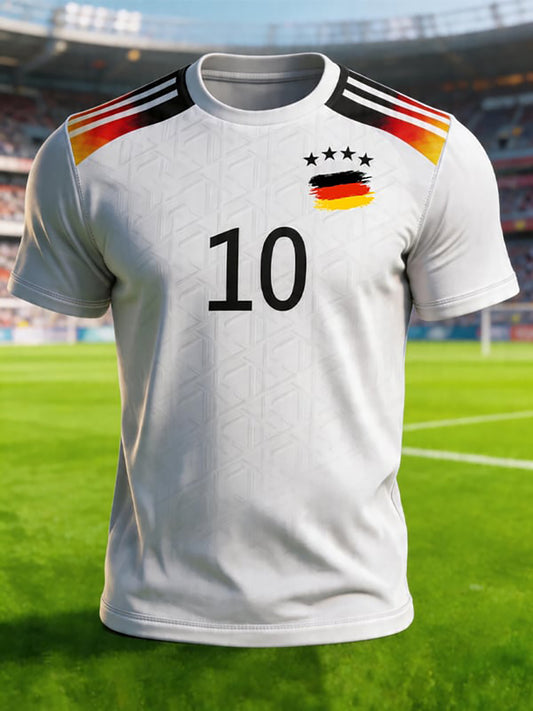 Herren-T-Shirt mit deutschem Fußballfan-Print