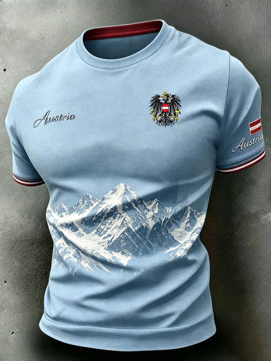 Herren-T-Shirt mit Alpenberg-Print