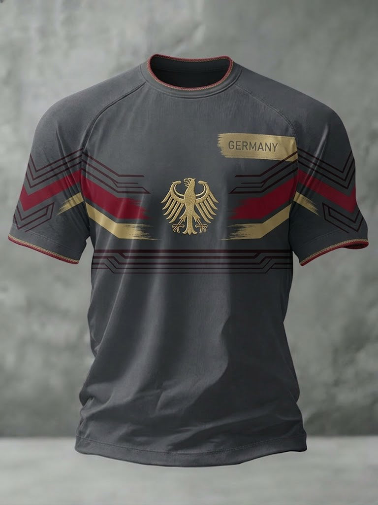 Herren-Fußball-T-Shirt mit Deutschland-Print