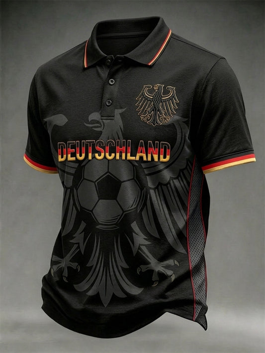 Herren-Deutschland-Fußballfan-Druckshirt 2026