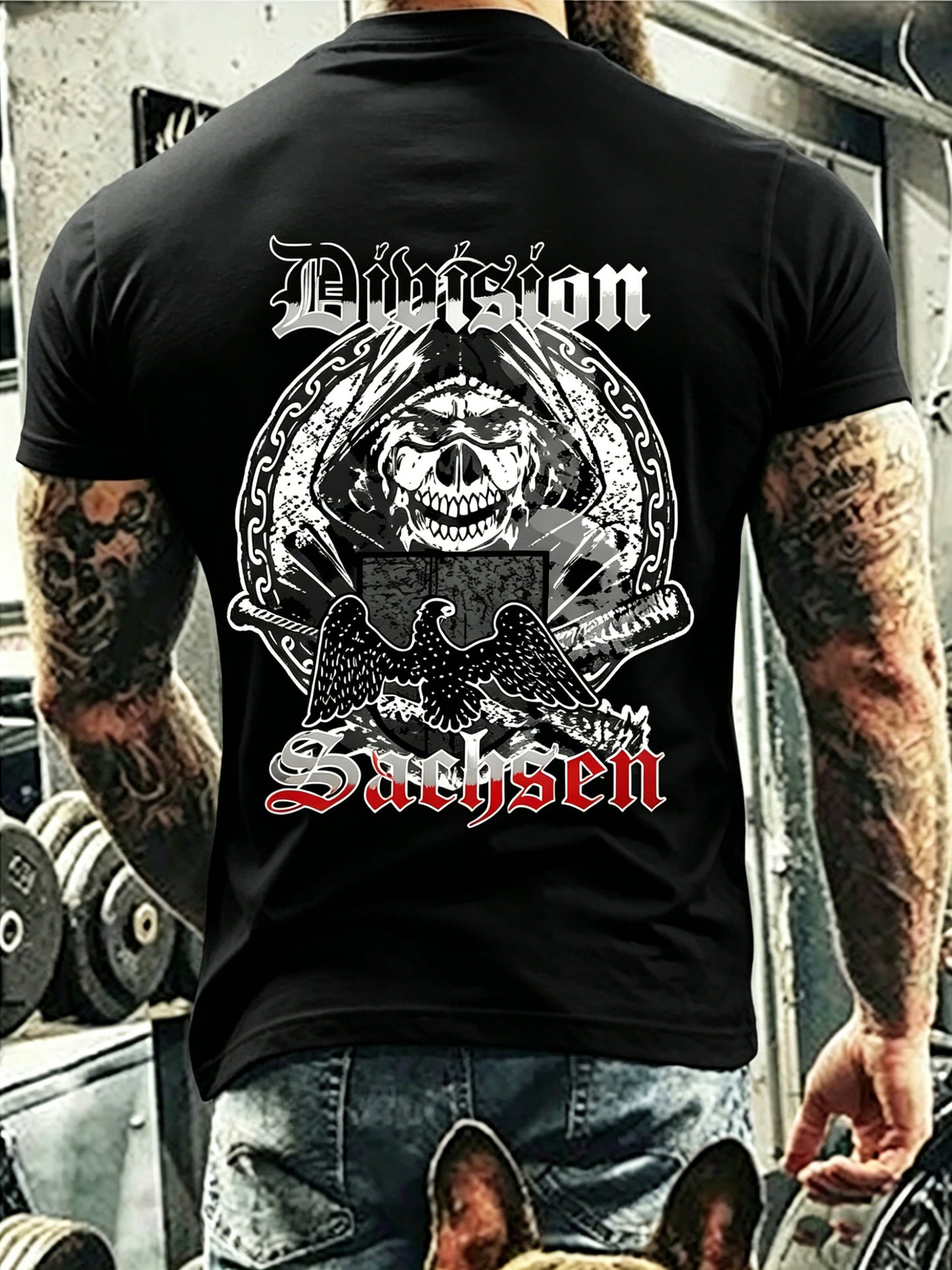 Herren-T-Shirt lässig mit Vintage-Druck