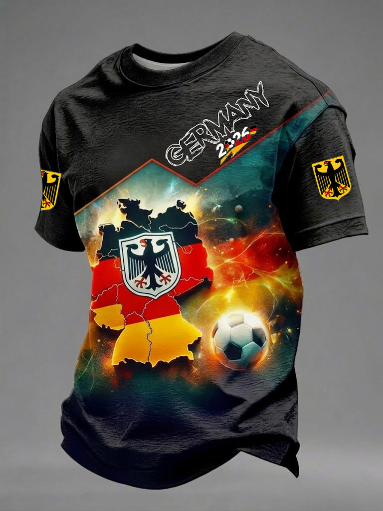 Herren-Fußball-T-Shirt mit Deutschland-Print