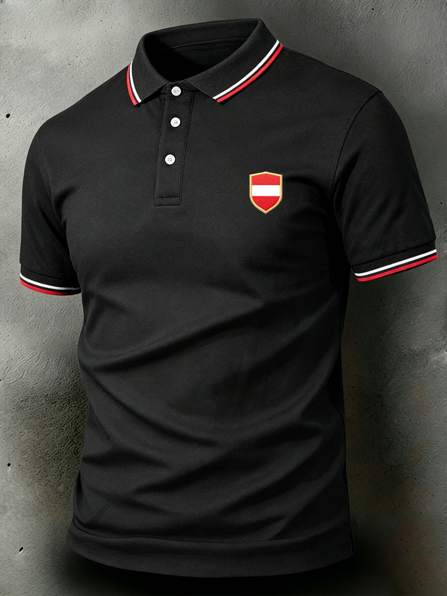 Herren-Poloshirt im Business-Stil mit kurzen Ärmeln