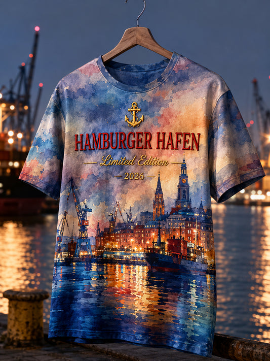 Männer Hamburger Hafen 2026 Geburttagsedition T-Shirt