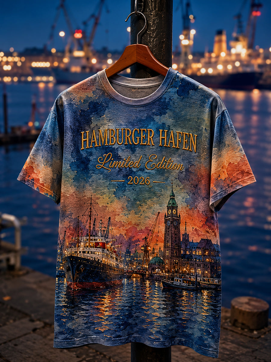 Männer Hamburger Hafen 2026 Geburttagsedition T-Shirt