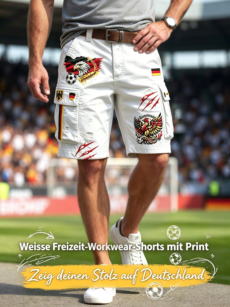 Männer deutsche Adler Fußball druck lässig Mode Arbeits shorts