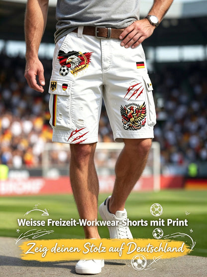 Männer deutsche Adler Fußball druck lässig Mode Arbeits shorts