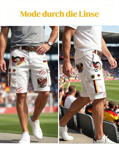Männer deutsche Adler Fußball druck lässig Mode Arbeits shorts