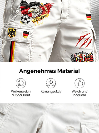 Männer deutsche Adler Fußball druck lässig Mode Arbeits shorts