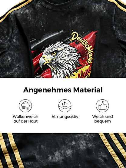 Bedrucktes Vintage-Mode-T-Shirt mit lockem Kurzarm