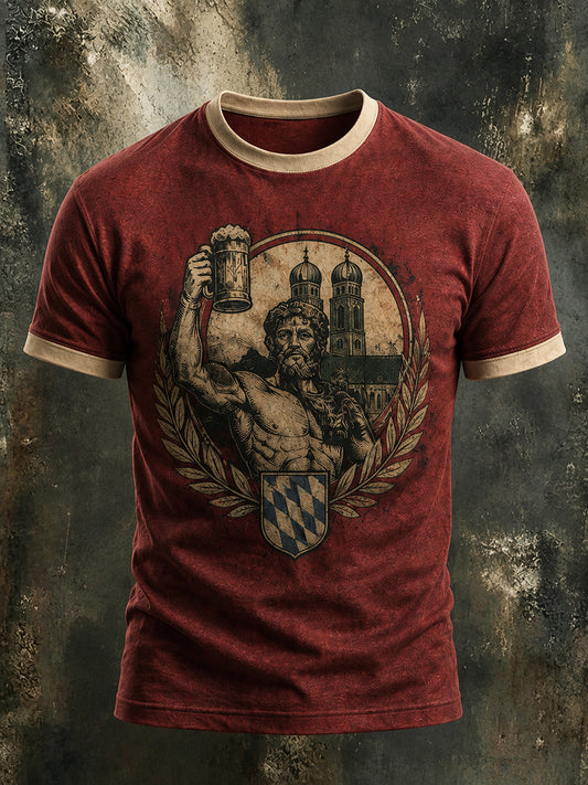 Herren Bayern München Print Casual T-Shirt
