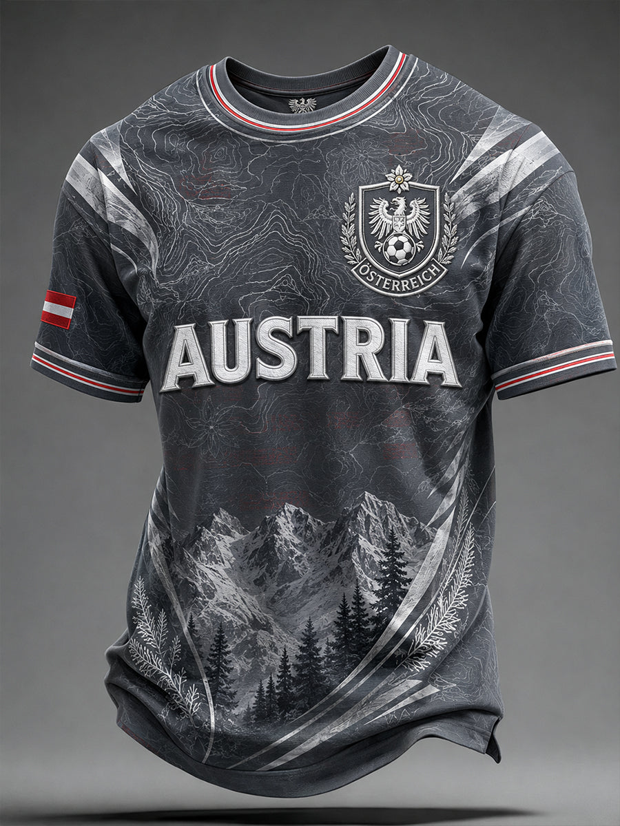 Herren-T-Shirt aus Österreich mit kurzen Ärmeln