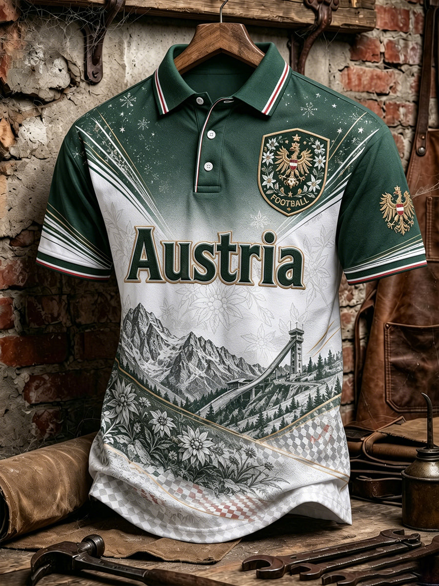 Herrenhemd aus Österreich mit kurzen Ärmeln