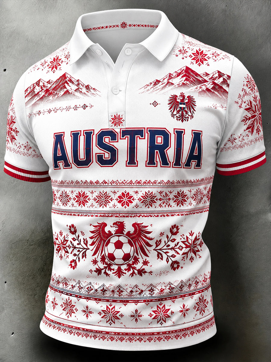 Herren-Fußballkurzarmshirt aus Österreich