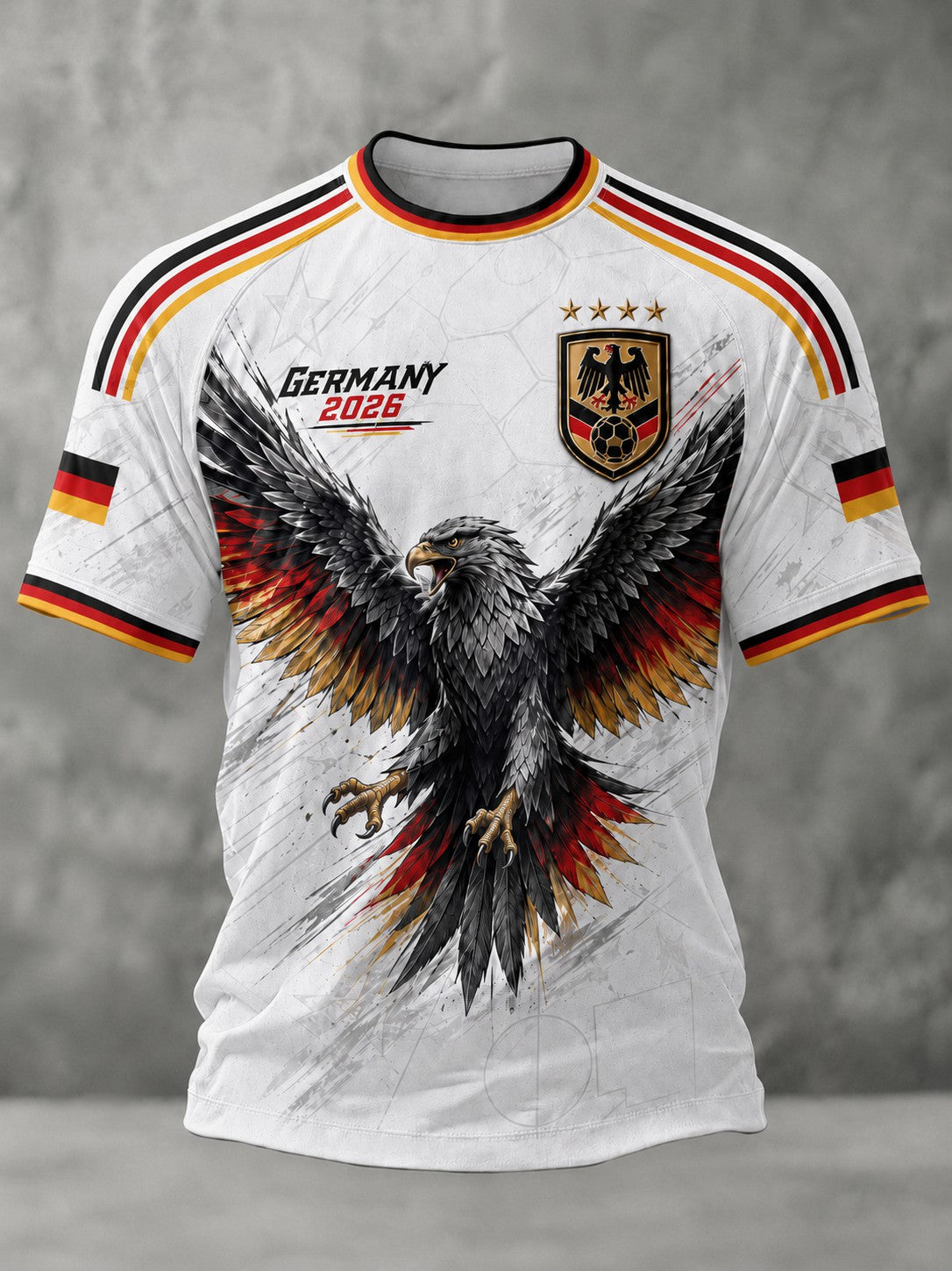 Herren-Fußball-T-Shirt mit Deutschland-Druck