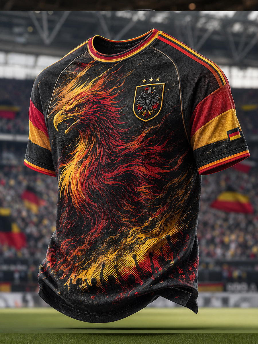 Männer Deutschland Fußball kurze Ärmel T-Shirt