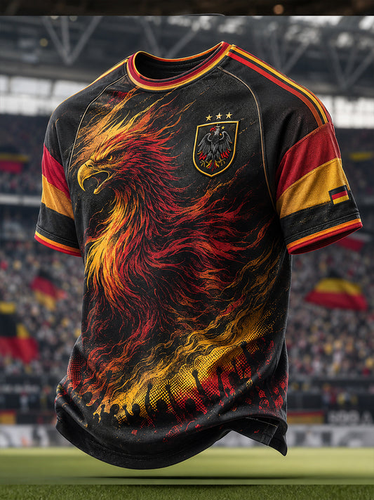 Männer Deutschland Fußball kurze Ärmel T-Shirt