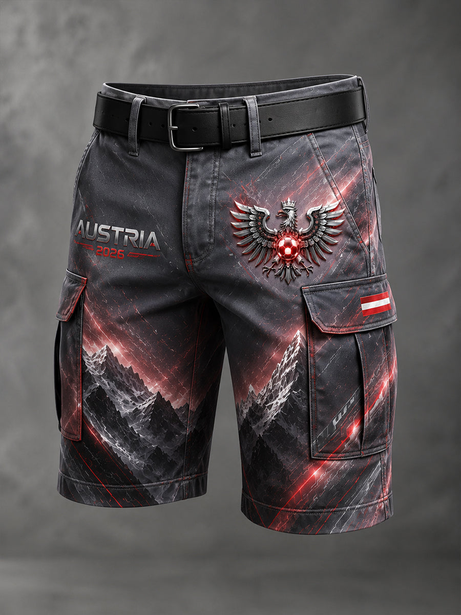 Herren-Fußball-Print-Casual-Shorts aus Österreich