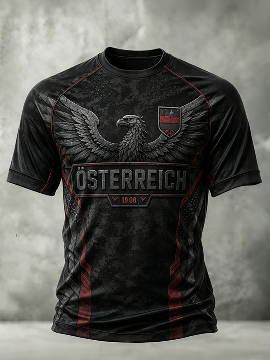 Herren-Fußballkurzarm-T-Shirt aus Österreich