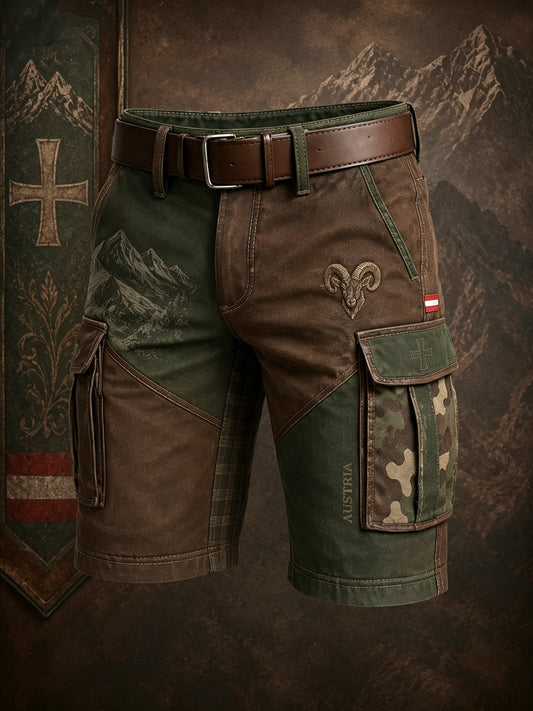 Herren-Shorts mit österreichischem Bergblumenmuster