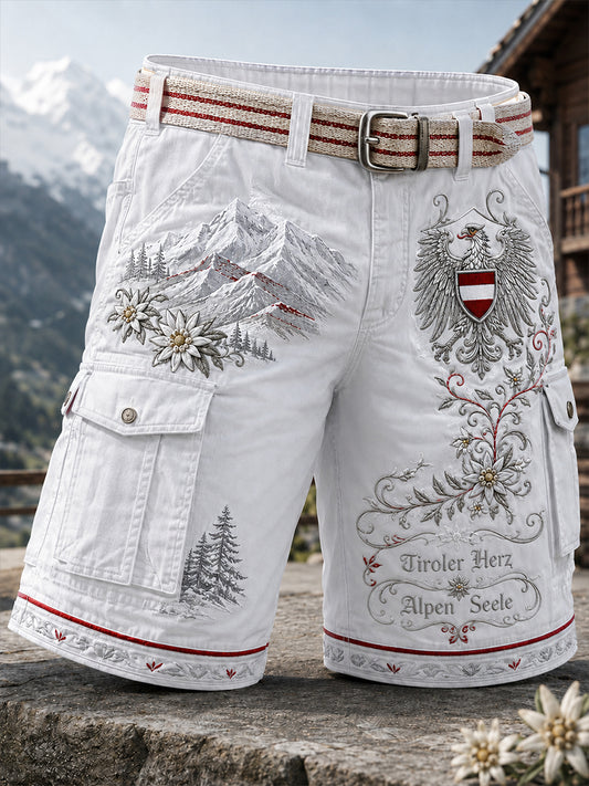 Retro-Österreich-Artprint Lässige Arbeitsshorts