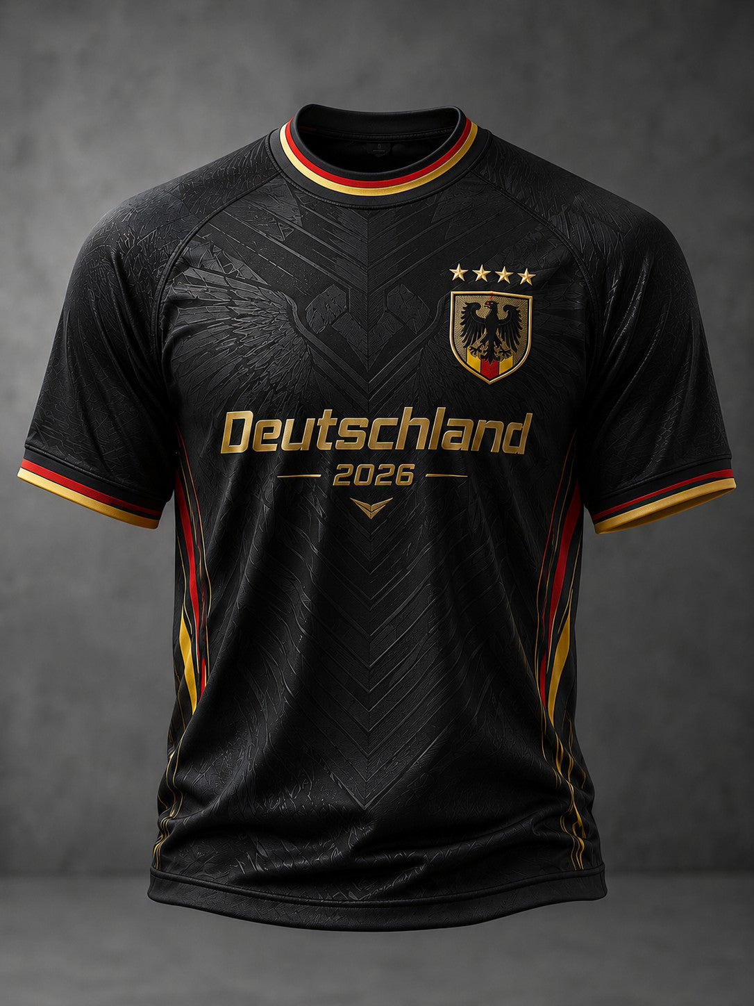 Herren-Fußball-T-Shirt mit Deutschland-Druck