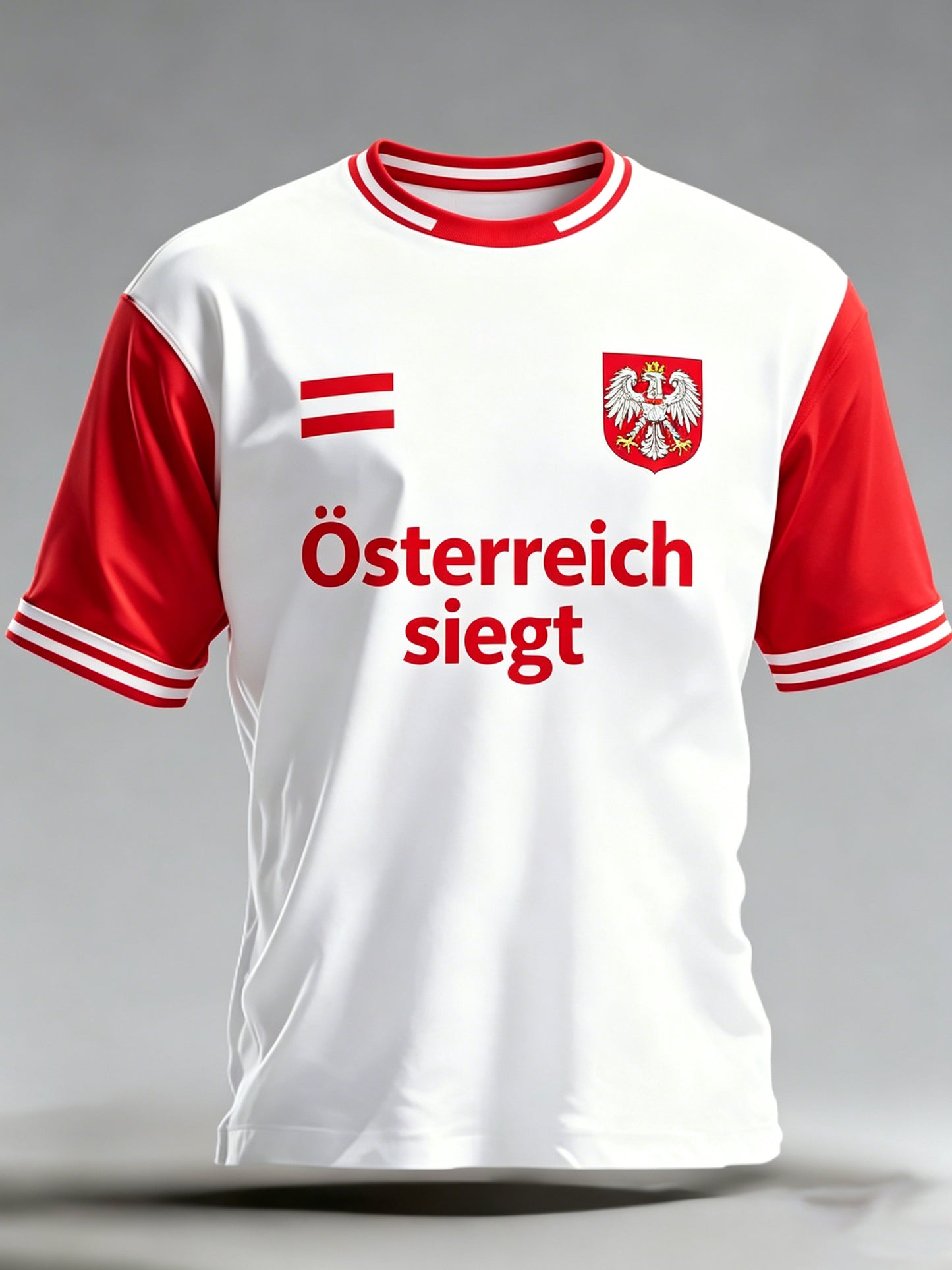Herren Österreichi scher Fußball Jubelelement Kunstdruck T-Shirt