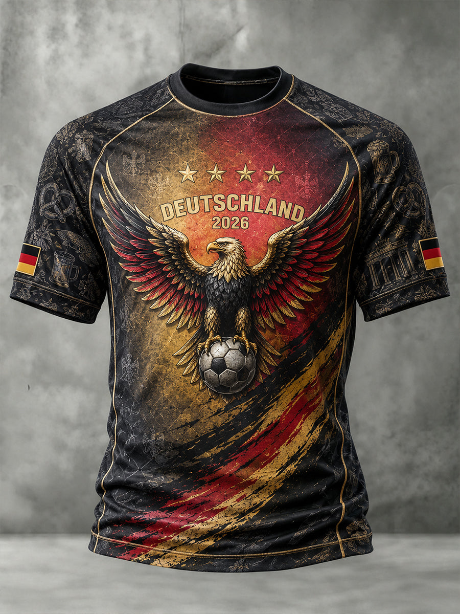 Herren-Fußballkurzarm-T-Shirt aus Deutschland