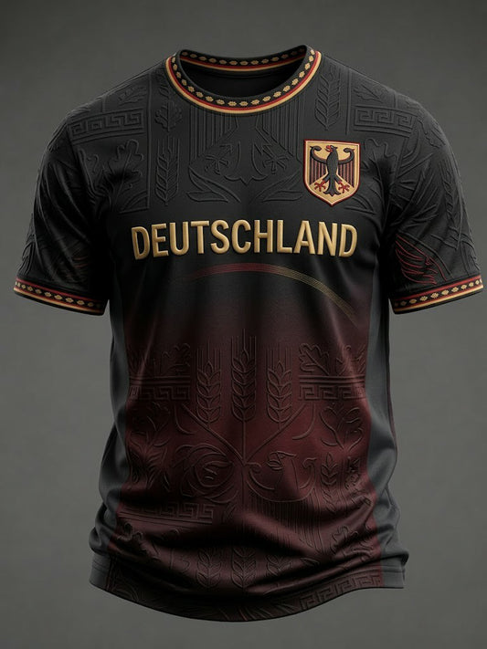Herren-Fußball-T-Shirt mit Deutschland-Druck