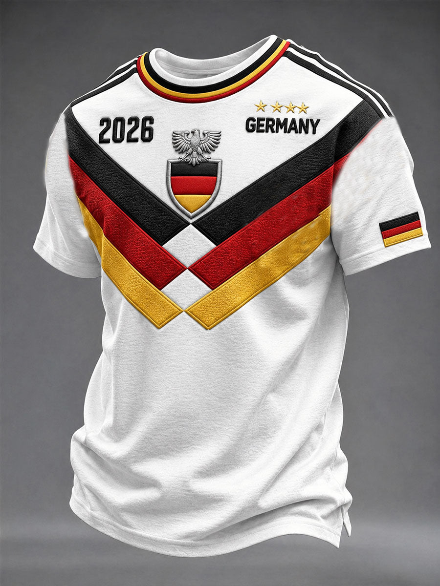 Herren-Fußball-T-Shirt aus Deutschland mit kurzen Ärmeln