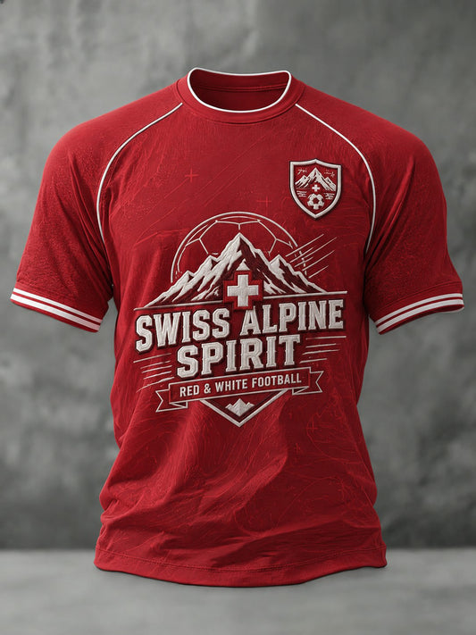 Herren-T-Shirt mit Schweiz-Print