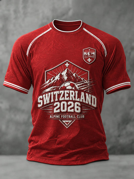 Herren-T-Shirt mit Schweiz-Print