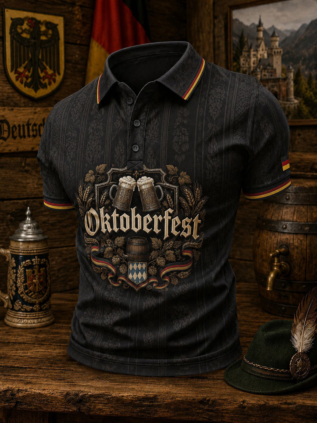 Herren-Oktoberfest-Printhemd