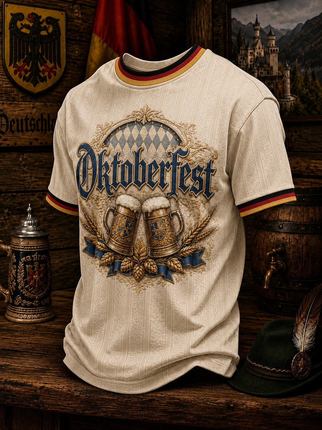 Herren Oktoberfest Bedrucktes T-Shirt
