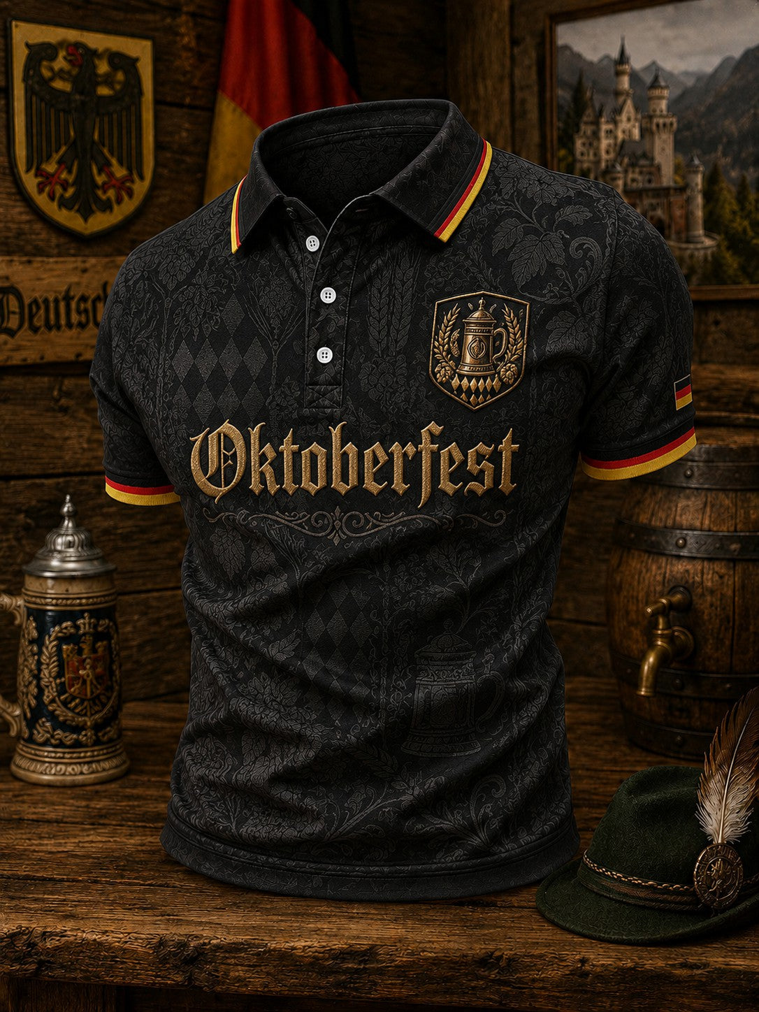 Herren Oktoberfest Bedrucktes Hemd