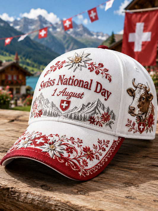 Hut mit Nationalfeiertagsmotiv