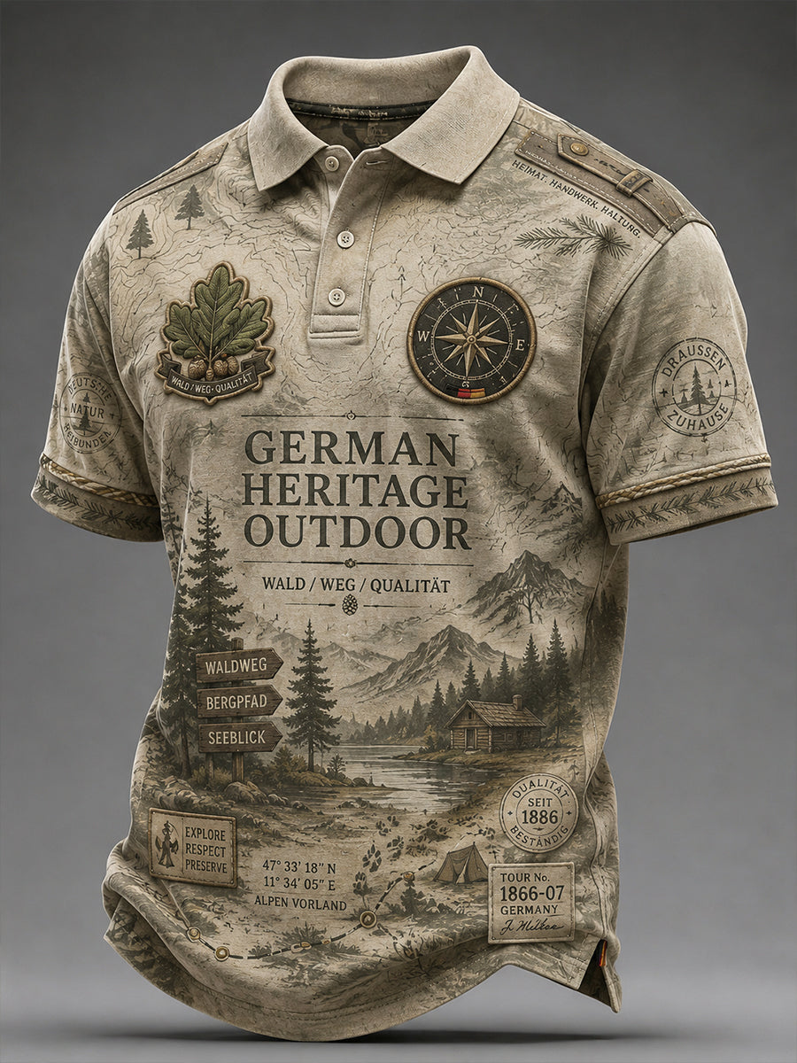 Männer deutsche Tradition Kurzarm T-Shirt