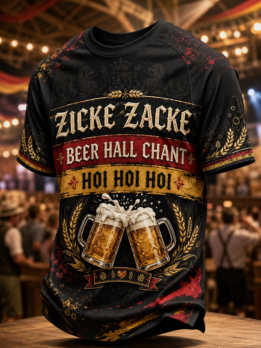 Deutsches Oktoberfest-Kurzarm-T-Shirt für Männer