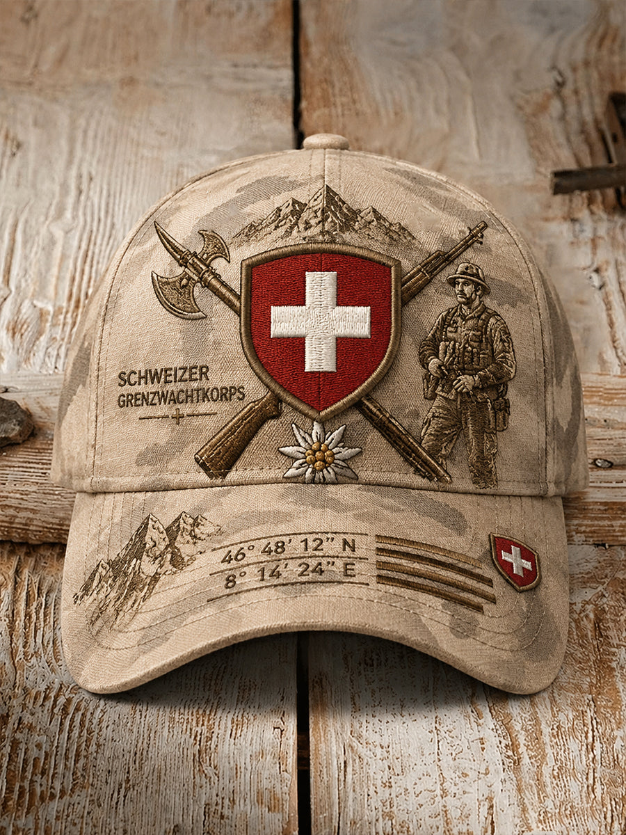 Herren-Vintage-Tarnhut mit Militärs til