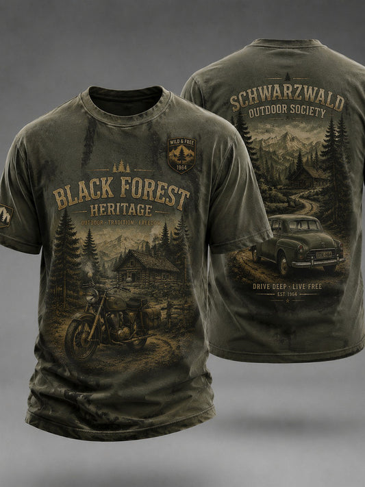 Bedrucktes Herren-T-Shirt im deutschen Stil