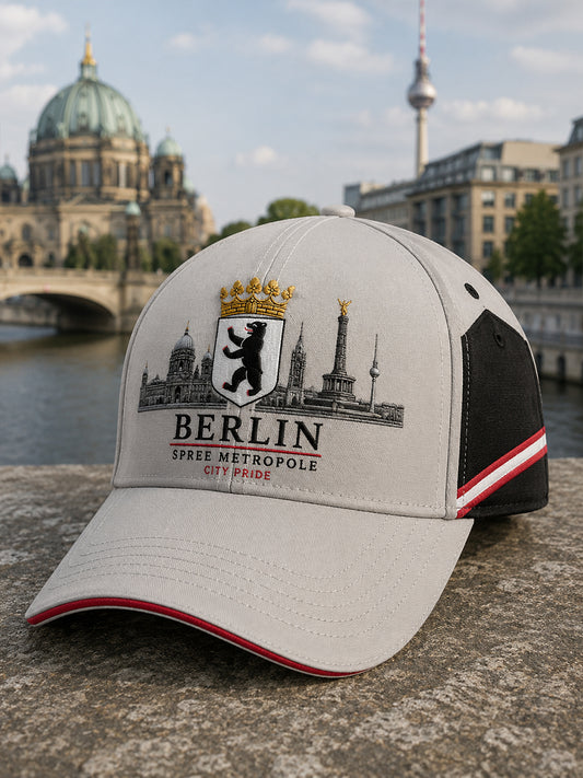 Mütze mit städtischem, denkmalstiftendem Grafikdruck
