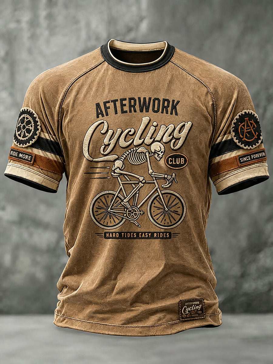 Kurzarm-T-Shirt für Männer mit Fahrrad-CLUB