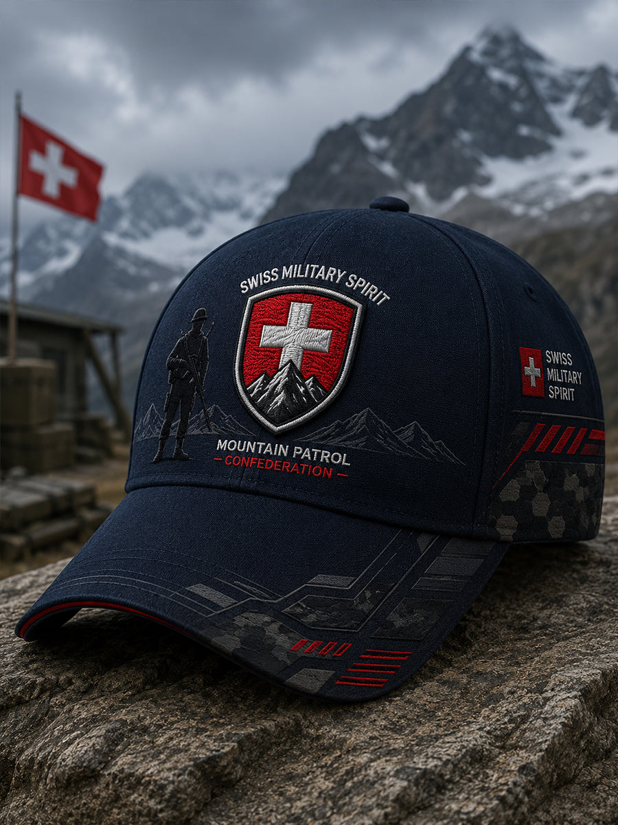 Herrenhut im Vintage-Stil mit militärinspiriertem Muster