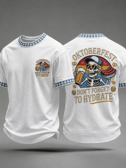 Herren Oktoberfest bedrucktes lässiges T-Shirt