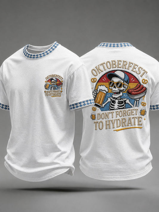 Herren Oktoberfest bedrucktes lässiges T-Shirt